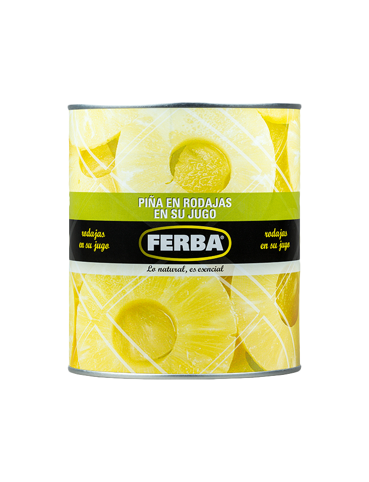 Piña Rodajas en su Jugo Lata 3050g