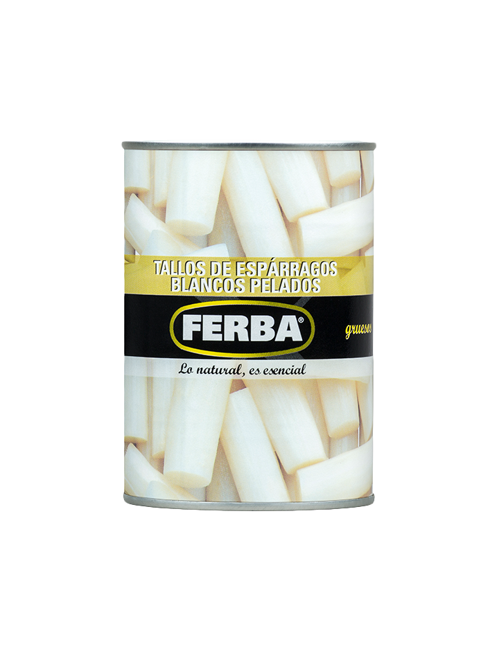 Tallos de espárragos blancos pelados 390g